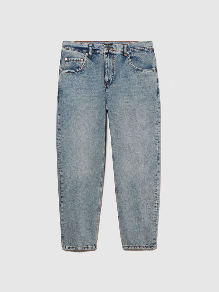 Carrot fit jeans - men's slim fit jeans - Light Blue | Sisley image number 6